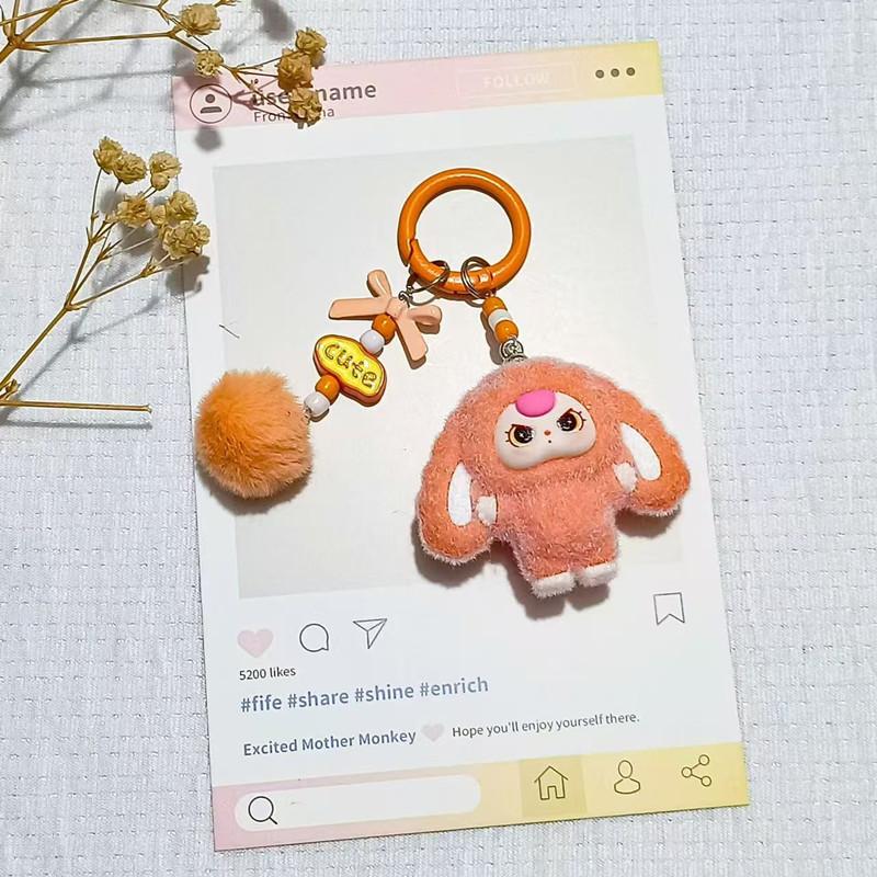 Kawaii Keychain Plush Aesthetics Keychains Cute Keychain for Bags Wedding Party Accessories Keychains Women Gifts