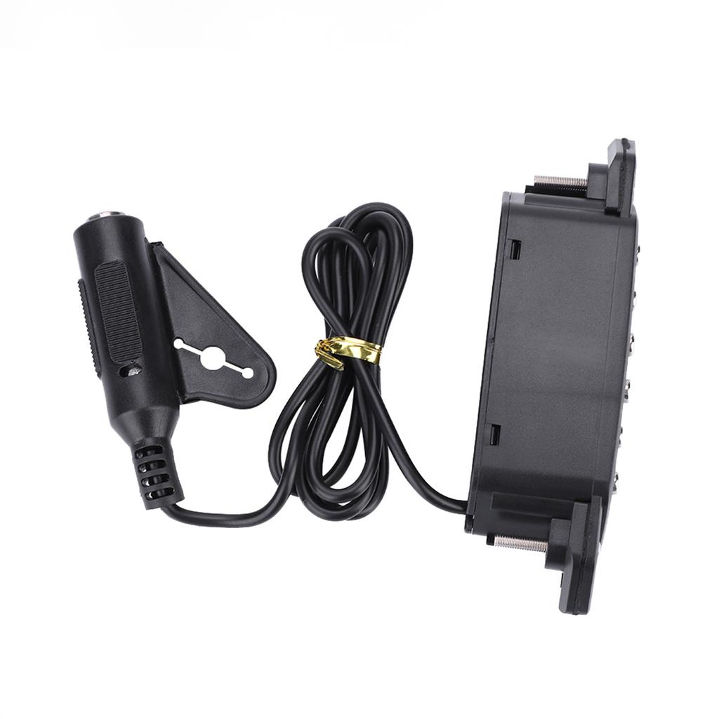 Magnetic Soundhole Pickup for Acoustic Guitar with End Pin Buckle