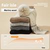 Retro Fel Island Children's Socks - Warm and Cozy Winter and Autumn Thickened Wool Socks with Added Insulation, Comfortable Mid-calf Length Socks