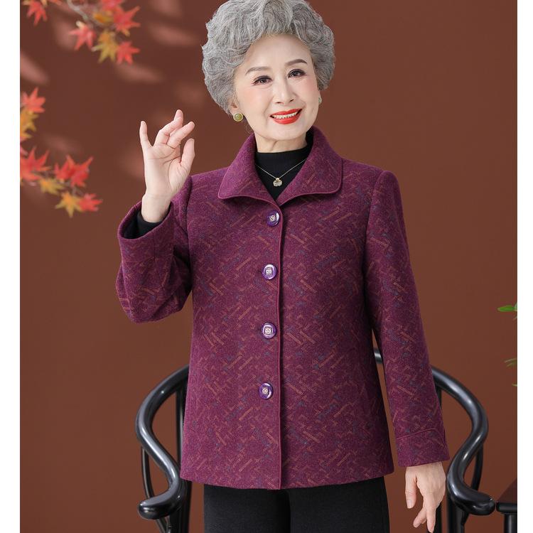 

Новая весенняя одежда для женщин среднего и пожилого возраста 60-70-80-летней бабушки, двубортное пальто, одежда для пожилого мужчины и мамино весенне-осеннее пальто L