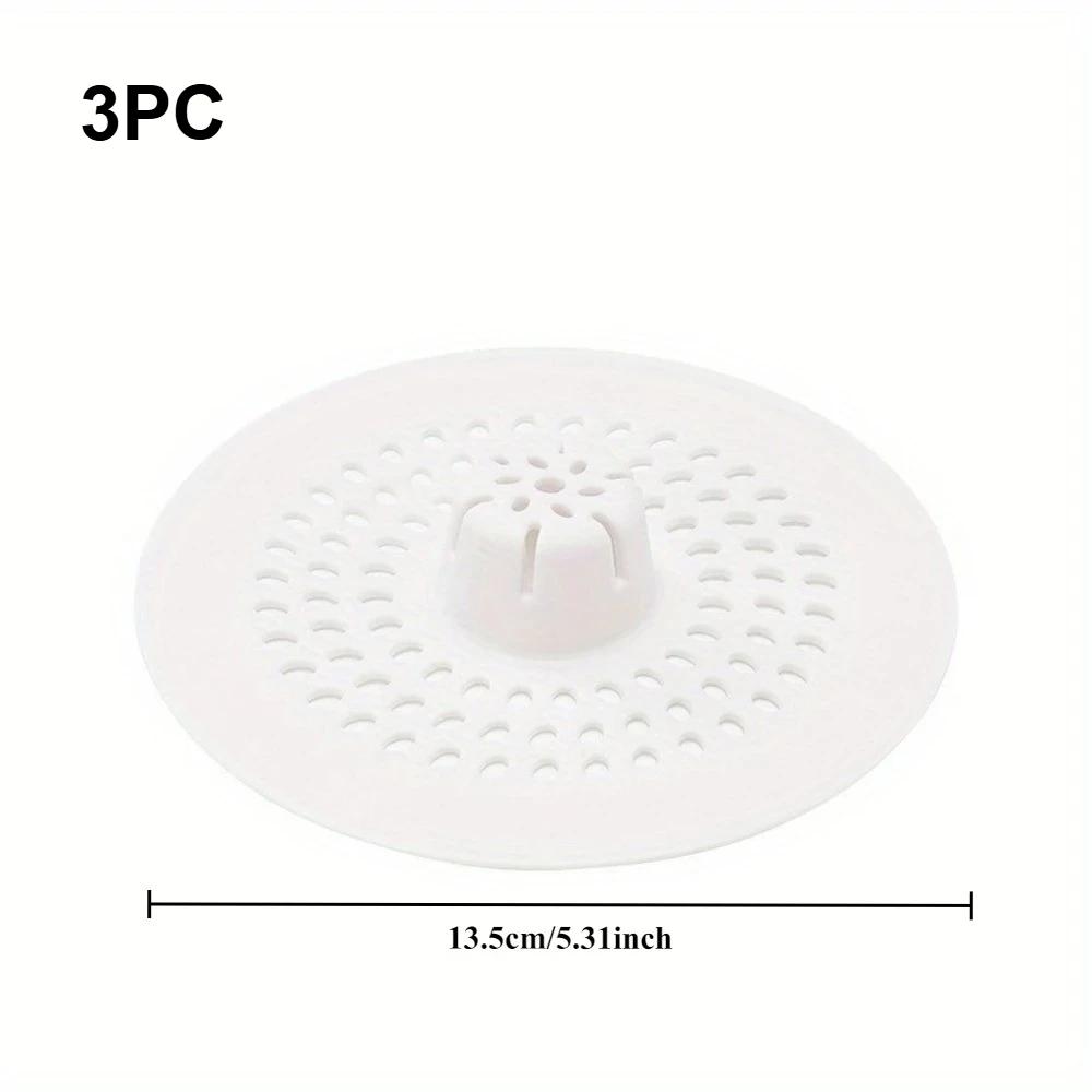 3pcs Silicone Drain Strainer Hair Catcher with Drain Holes Perfect for Bathroom or Kitchen Use Shower Drain Hair Catcher