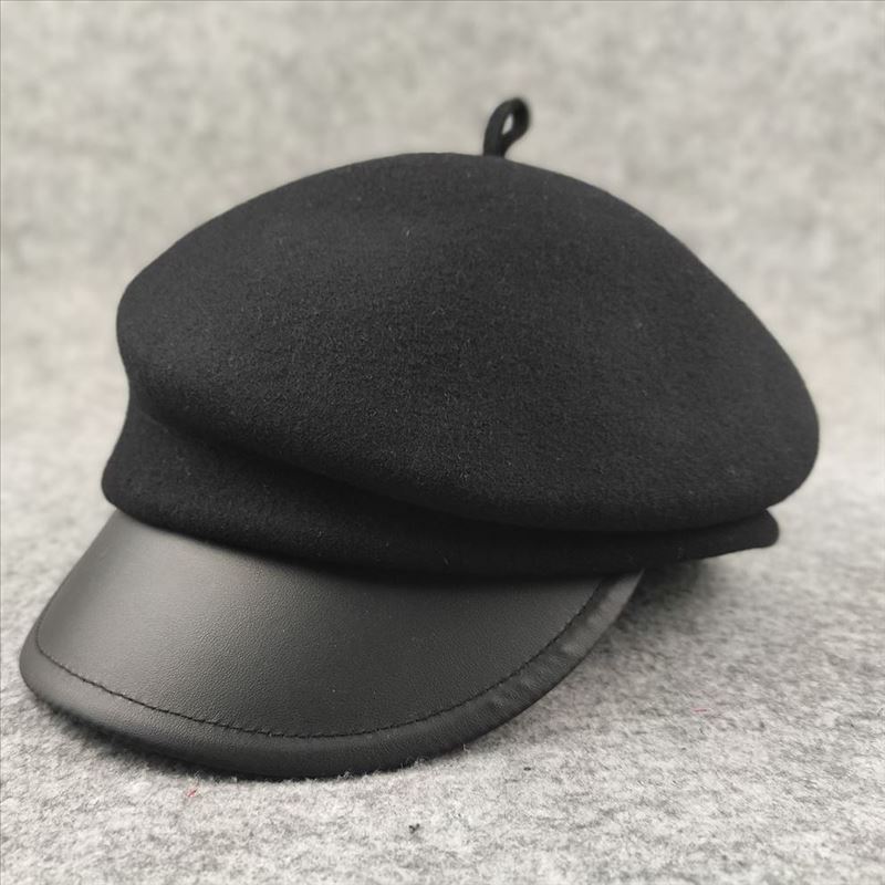 Autumn and winter wool hat female retro ins painter hat showing face small cap equestrian hat small fragrance