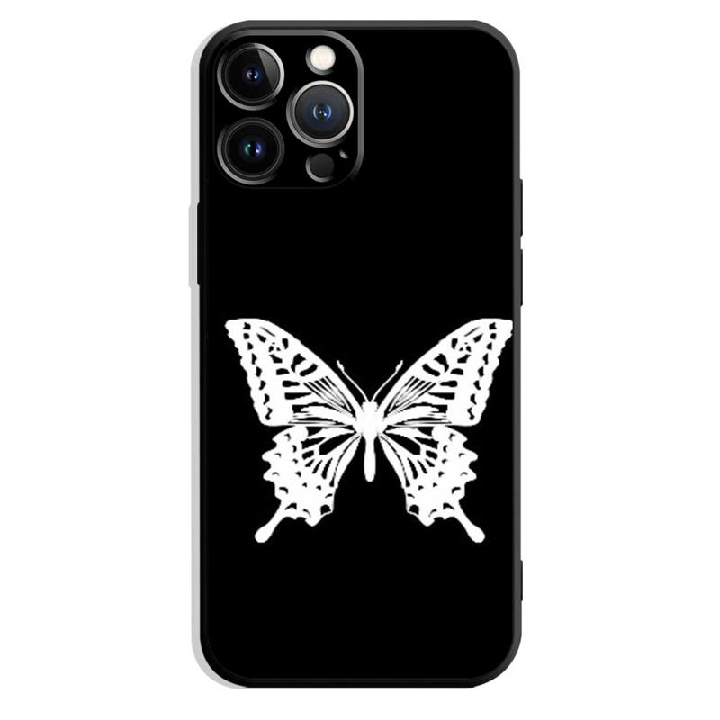 Black Butterfly Phone Case For iPhone Samsung Galaxy Redmi Xiaomi Oppo OnePlus Note S A 7 8 9 10 11 12 13 14 20 21 22 23 53 54 Pro Max Plus Ultra