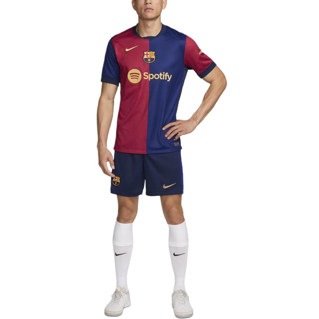 Nike Dri-FIT Barcelona Football Club 2024/25 Home Logo Embroidered Sweat-Wicking Comfortable Solid Color Football Pants Men Bottoms FZ4691-410