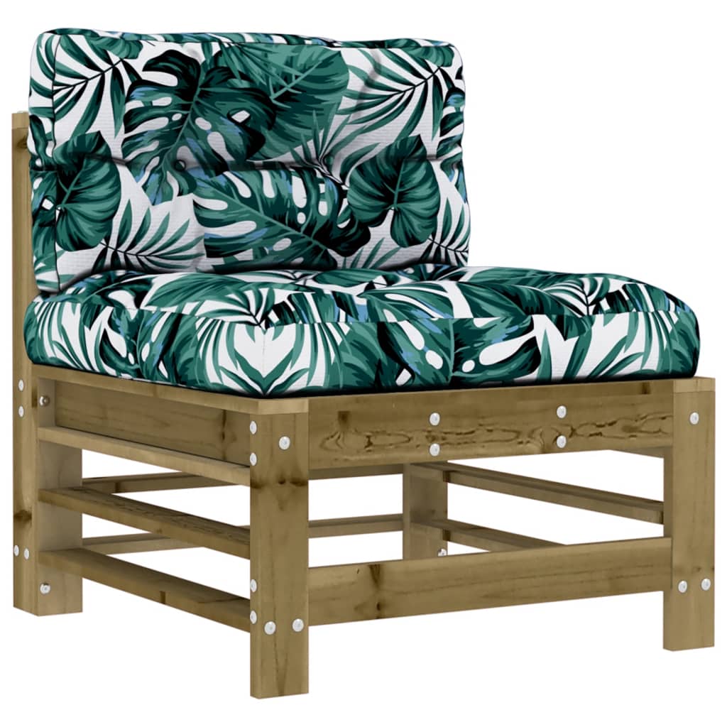 Vidaxl 3-Cz. Garden Furniture Set, With Cushions, Impregnated Pine