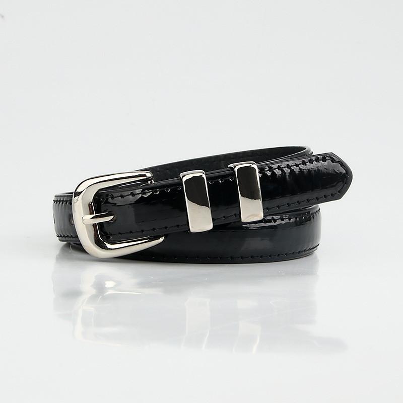Elegant Womens Faux Leather Belt With Geometric Metal Buckle Trendy Versatile Accessory For Office And Outings