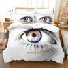 Worldeater Galaxy Eye Watercolor Artistic Eye Bedding Set Cartoon Anime Three-piece Set Adult Kid Bedroom Duvetcover Sets