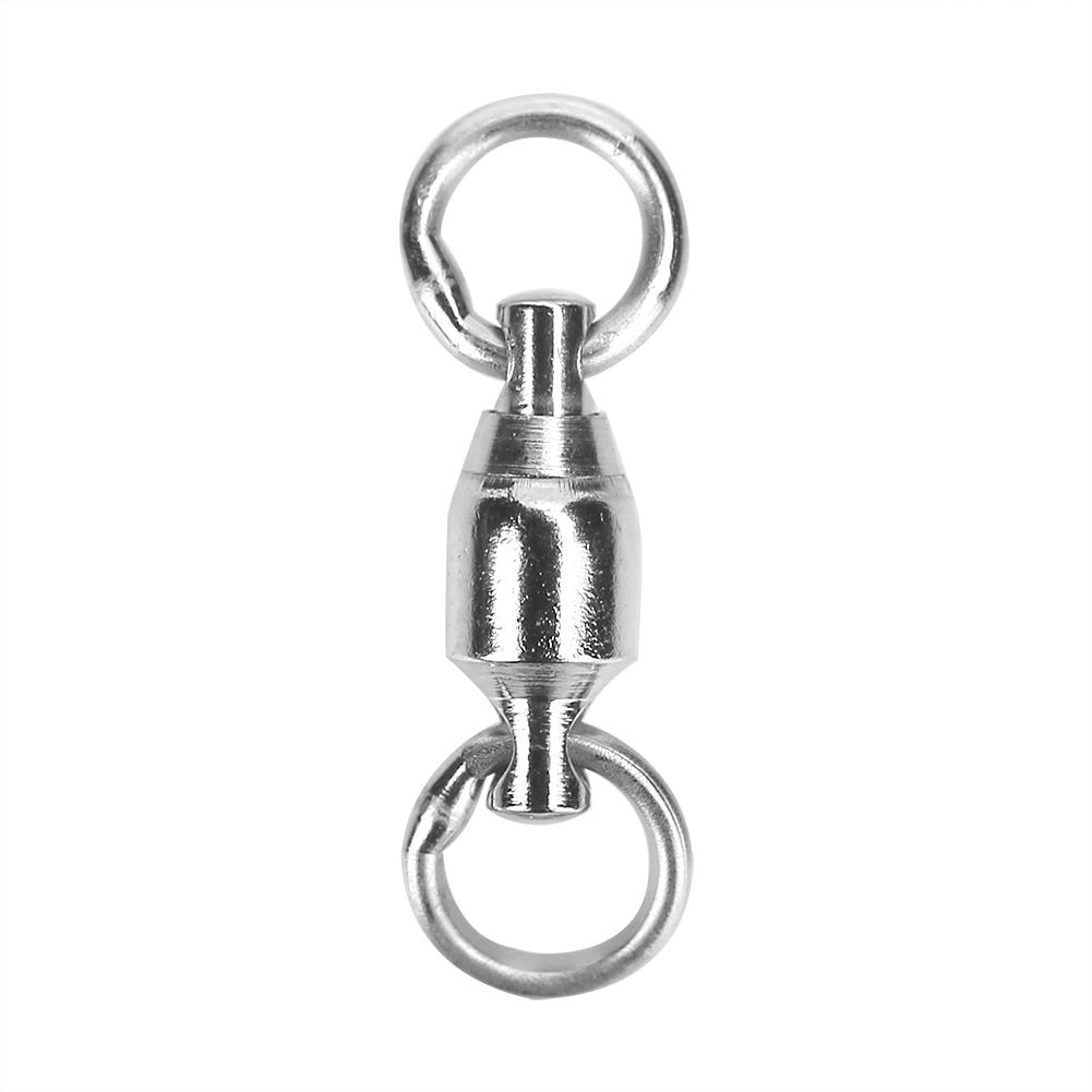 Swivel Fishing Tackle Rings Solid Rolling Hooks Lure Bearing (4#20pcs)