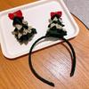 Children's Christmas Headband with Plush Bow and Cute Tree Hair Clip