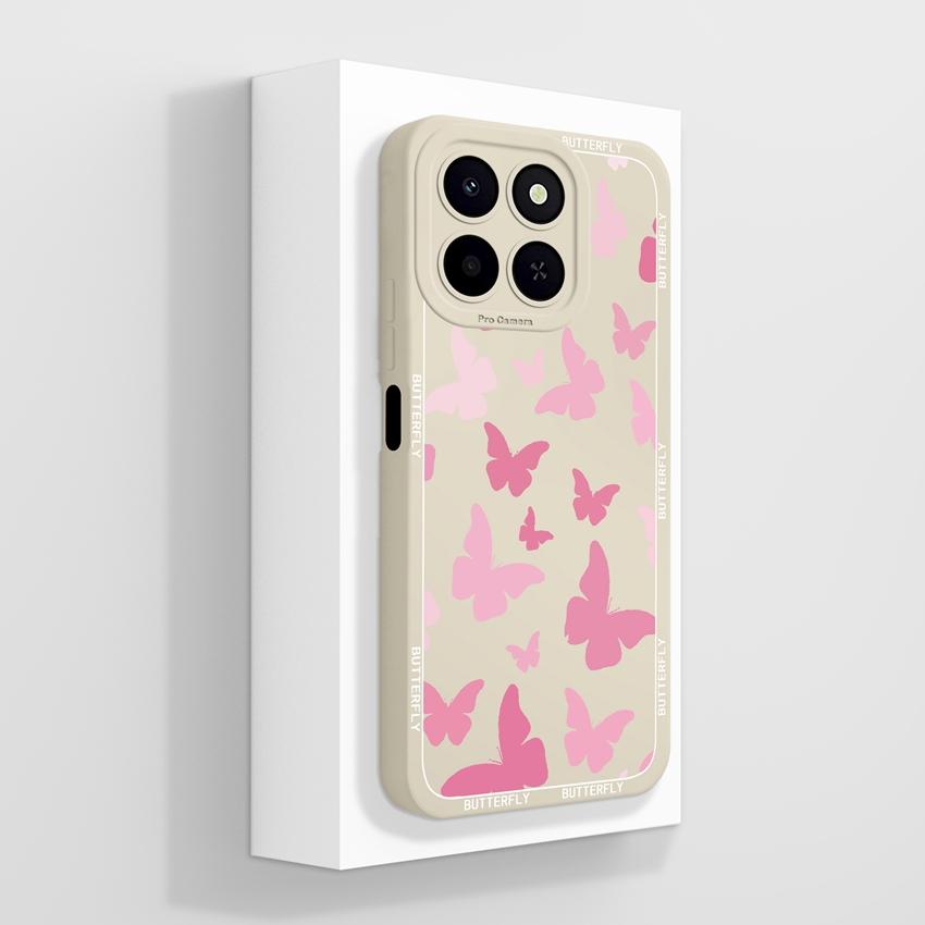 Beautiful Butterfly Phone Case For Huawei X6C Honor 400 Lite Pura 80 Pro Plus Ultra Liquid Silicone Soft Bumper Dustproof Cover For Huawei Bumper Bags