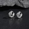 Retro Gothic Skull Earrings Stainless Steel Punk Skeleton Skull Head Hoop Earrings for Man Vintage Jewelry