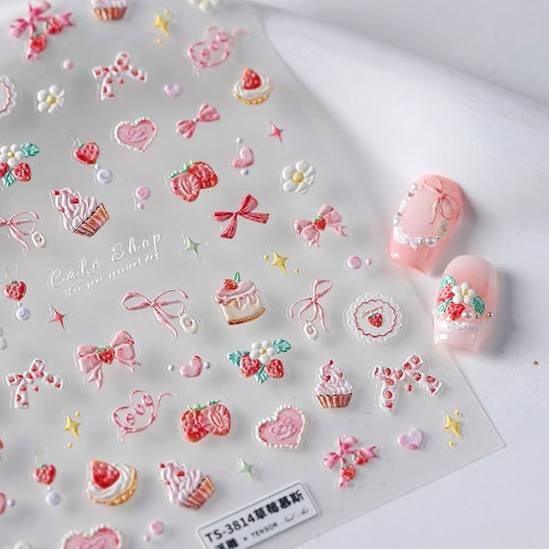 Maple Leaf Nail Stickers 5D Embossed Nail Decals Fall Design Nail Supplies Gold Leaf Stickers for Women Nails Decorations Thanksgiving Day Nails