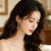 Colorful Rhinestone Water Drop Dangle Earrings – Elegant, Shiny, Versatile Accessories