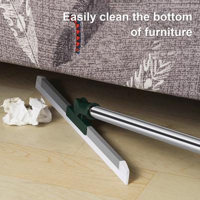 Silicone Floor Scraper Stainless Steel Retractable Handle Bathroom Wiper Broom Tile Floor Cleaning Tools