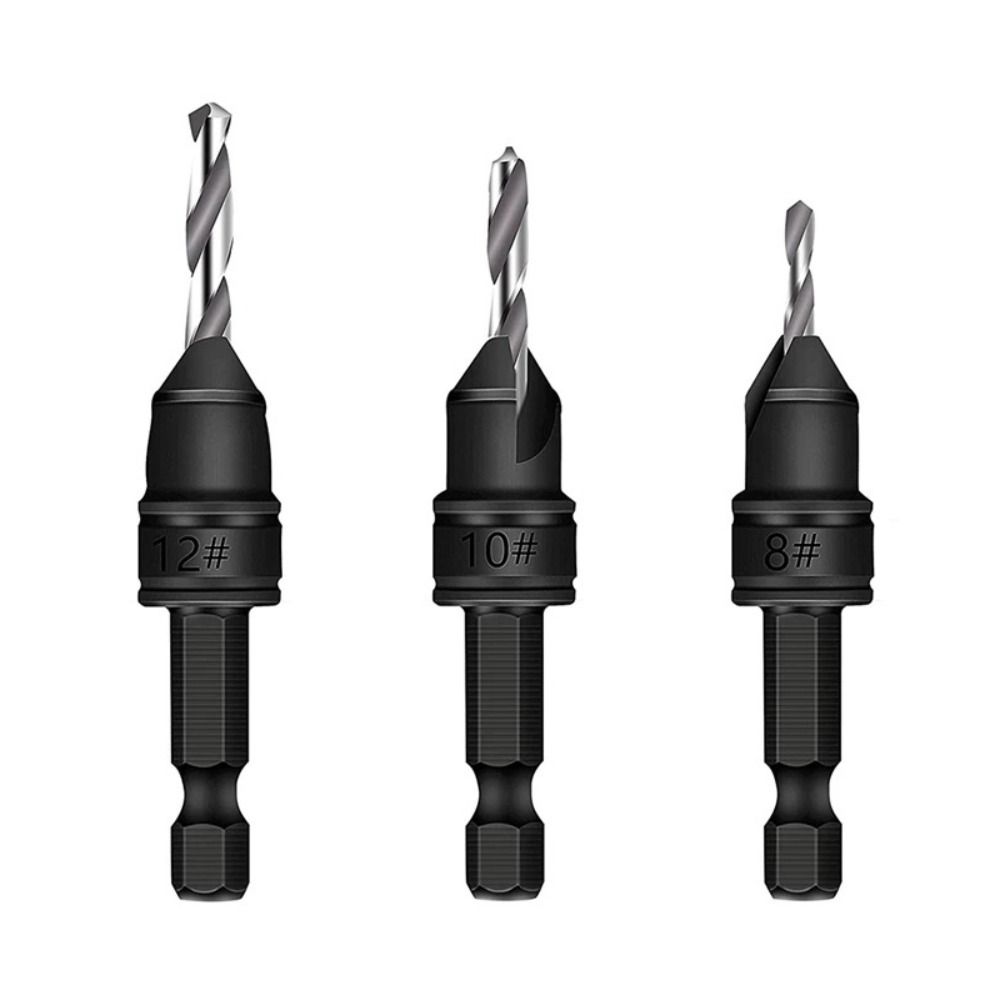 Cone Hardware Tool Countersink Drill Bit Set Drilling Pilot Holes Carpentry Drill Set Woodworking