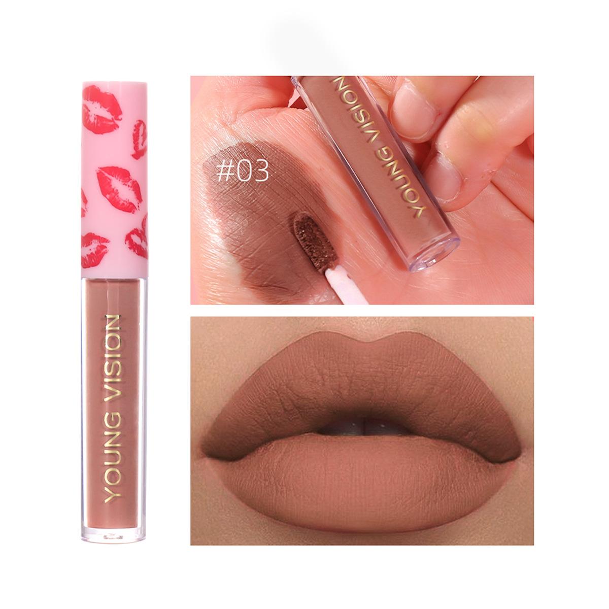 

YOUNG VISION Single lip glaze 12 цветов на выбор жидкий матовый блеск для губ с эффектом спрея, устойчивый и не поддающийся обесцвечиванию