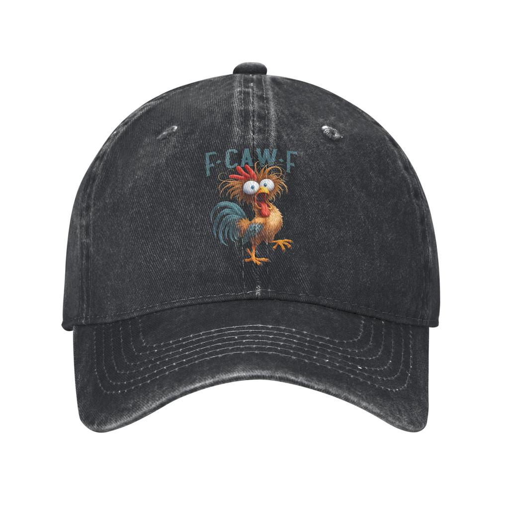 Casquette de Baseball Classique FCawF Humour de Poulet Drôle Unisexe Coton Usé Casquette de Soleil Citation Coq Meme Chapeaux Ajustables d'Extérieur