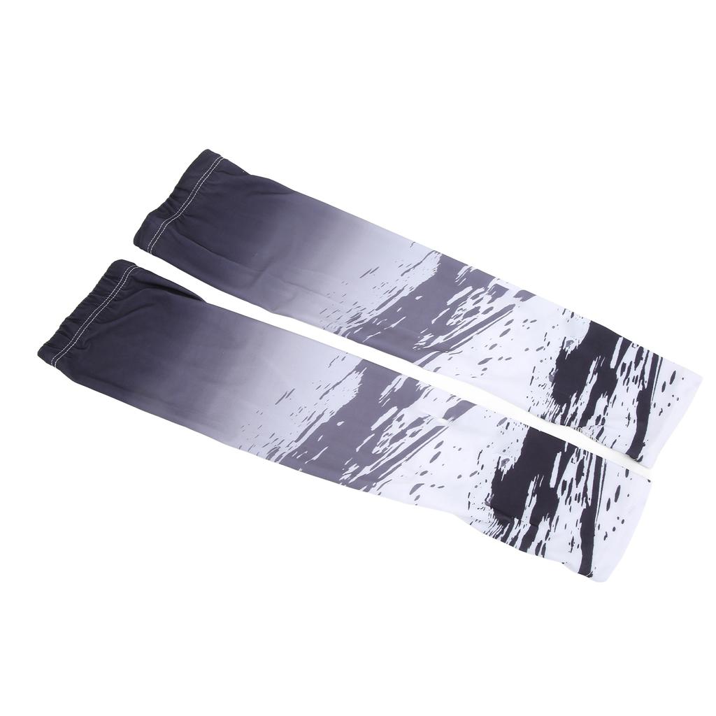1 Pair Ice Silk Sleeves UV Sun Protection Lengthen Thin Breathable Quick Drying Cooling Arm Sleeves for Summer Sports