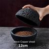 Black Cement Tableware Dinner Plate stone Sashimi sushi Disc Dry Ice Tray Plate Dessert Plates Dim Sum Dish Steak Plates Bowl