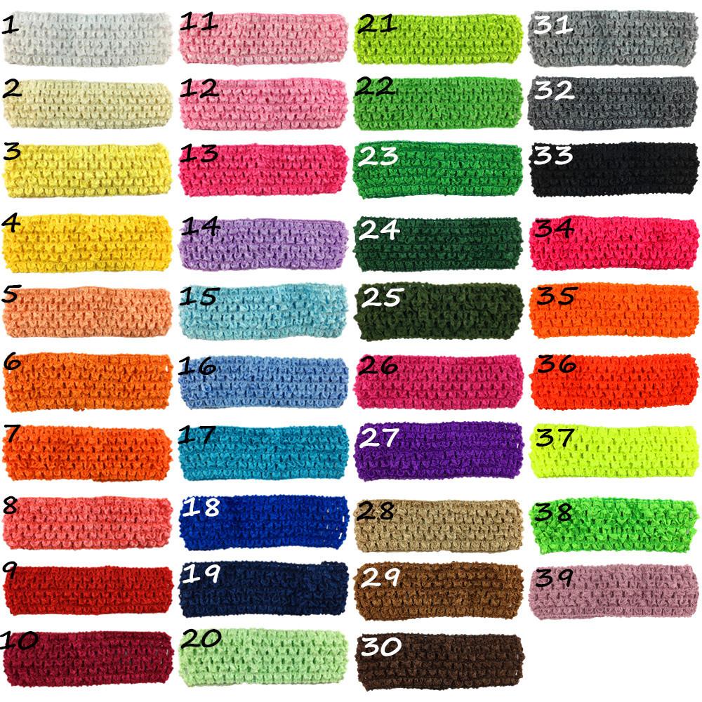 Silk Knitted Elastic Headband 1.5Inch Crochet Headband Crochet Headband 39 Colors Optional