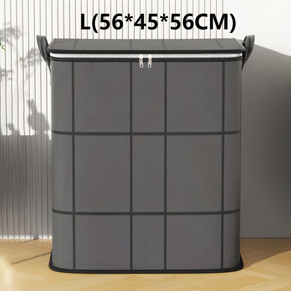 Borsa Contenitore Pieghevole per Armadio, Scatola Contenitore di Grande Capacità, Organizer Domestico con Doppia Cerniera e Maniglia, per Vestiti, Biancheria da Letto, Traslochi, Viaggi, Contenitore Sottoletto