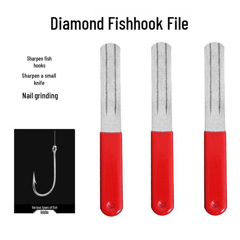 Diamond Hook Sharpener: Double-Sided Stone for Various Fishing Hooks
