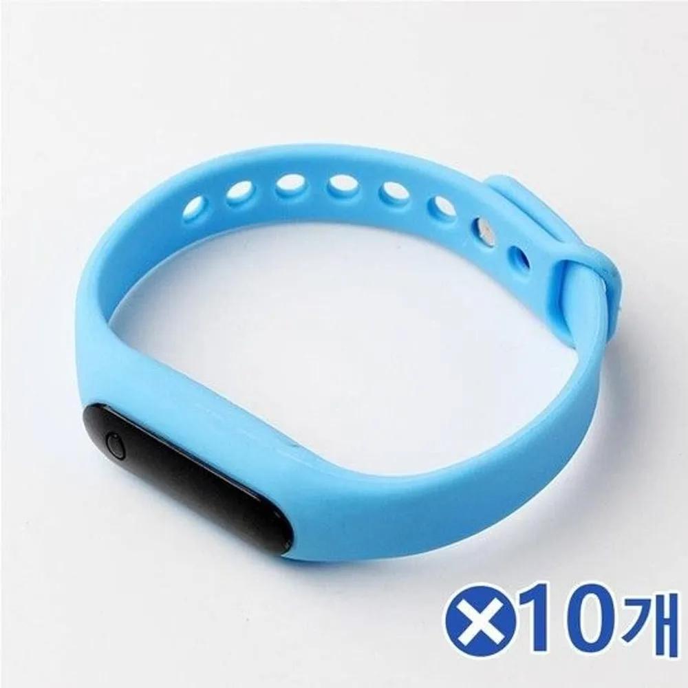 TBZ Random Color Silicone LED Sports Wristwatch x 10 Pieces Student Watch Casual Design Watch