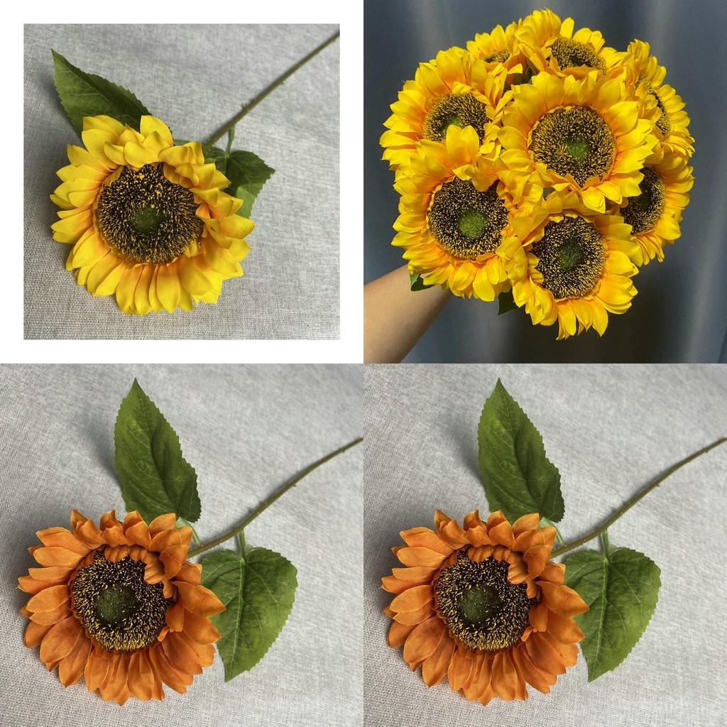 Artificial Sunflower Single Stem For Wedding Photography And Home Decoration