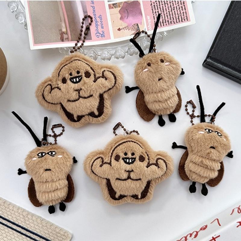 Cartoon Cockroach Plush Bag Charm Bag Pendant for Quick Decoration of Backpacks Purses or Luggage Amusing Design