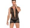 Men's Plus Size Open Crotch Fishnet Bodysuit Temptation Costume Set