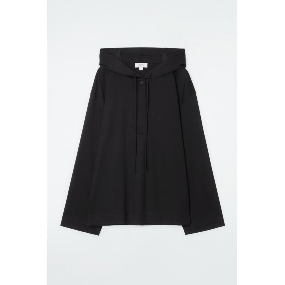 Cos Japan Lightweight Jersey Hoodie With Buttons