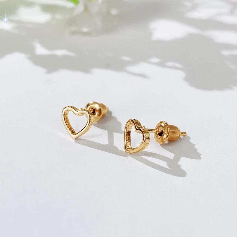 Xiaomi Huitan Chic Heart Stud Earrings for Women Ear Piercing Minimalist Exquisite Love Earrings Daily Wear Fashion Versatile Jewelry