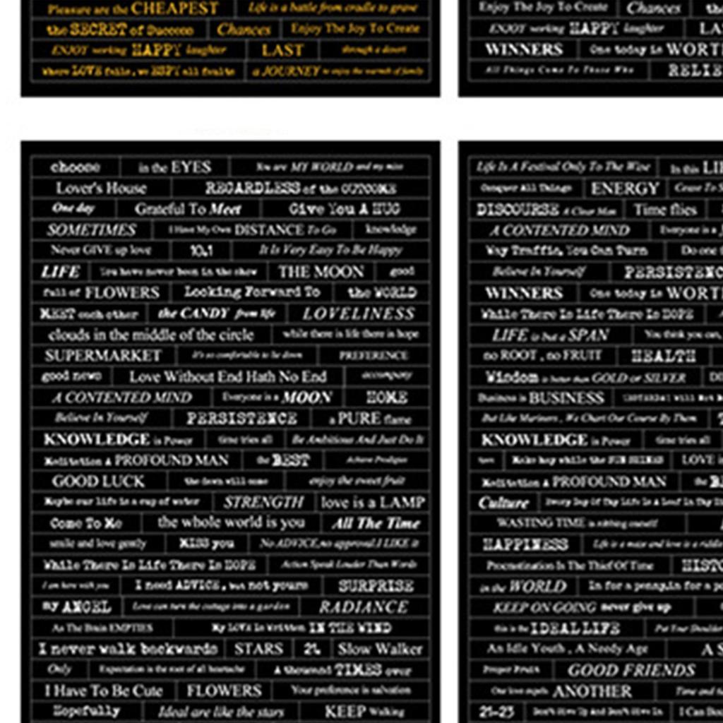 4 Sheets Words Phrases Stickers Gold Foil Small Talk Stickers Quote Stickers Vintage Scrapbook