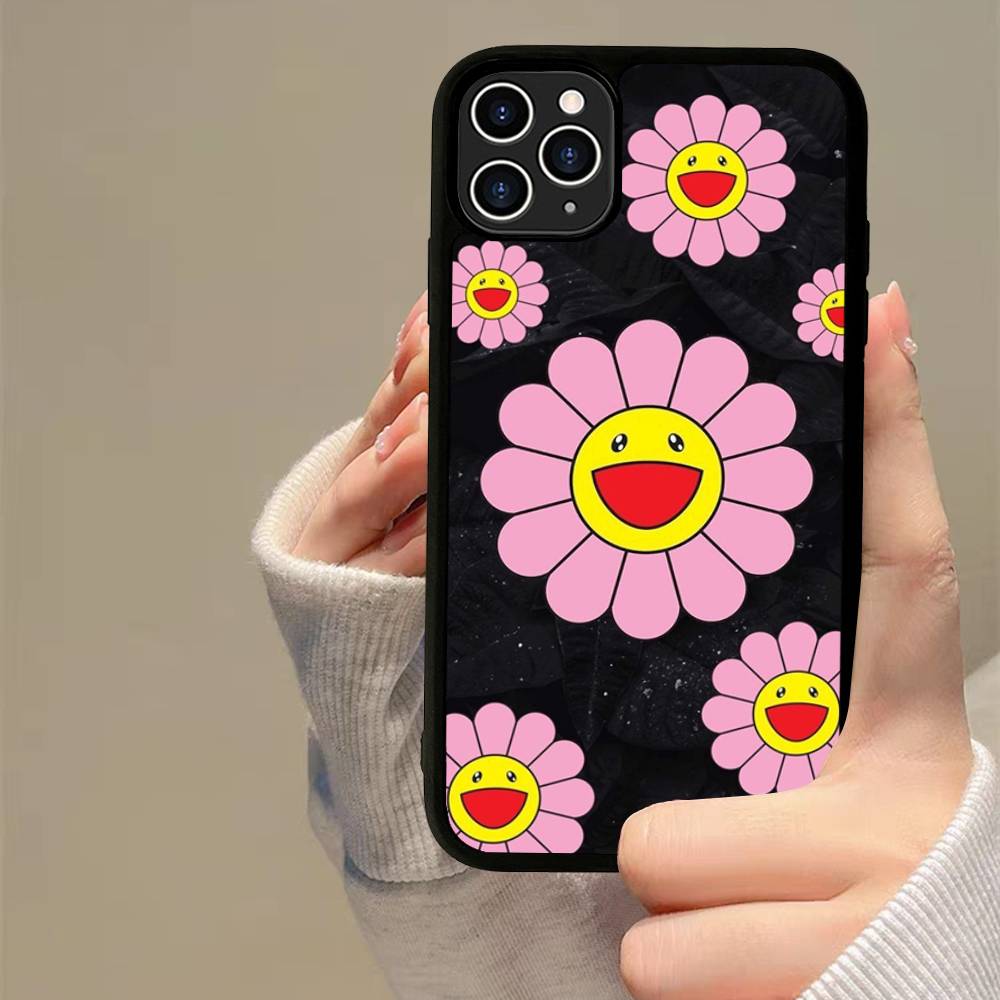 Japanese Artisti M-murakami T-takash Art Colorful PC+TPU Phone Case For iPhone 11 12 13 14 15 16 17 Plus Pro Max Cover
