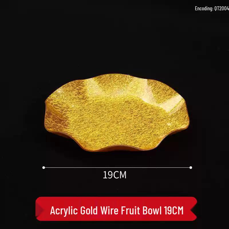 Acrylic Gold Thread Fruit Plate