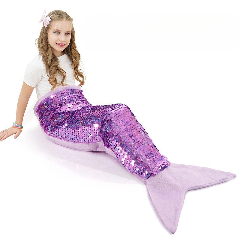 Mermaid Sleeping Bag Universal Soft Mermaid Tail Blanket Beautiful Cozy Rainbow Mermaid Blanket Children's Anti Kick Sleeping Bag
