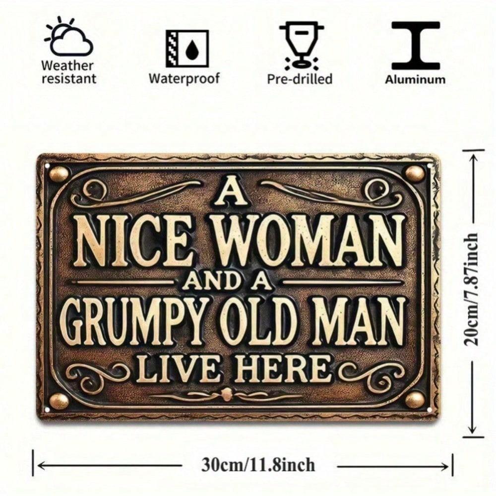 Vintage Humorous Metal Sign Funny Man Quote Rustic Wall Art 8x12 Inches Home Decor Gift 20x30