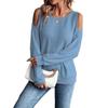 Fall Winter New Women's Off Shoulder Loose Casual Long Sleeve T-shirt Top For European American Cross-border