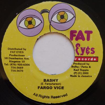 7inch Record FARGO VOICE / RED FOX - Bashy / Hot Again NONE Fat Eyes Record 2000 Jamaica Reggae, Ska & Dub Used