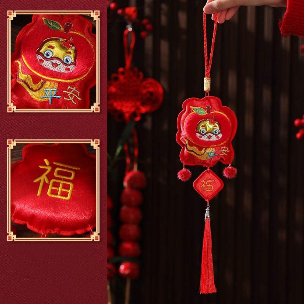 Felt Year Of The Snake Pendant Traditional Good Fortune Spring Festival Tassel Pendant Best Wishes Good Luck