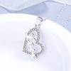 S925 Sterling Silver Micro-Inlaid Heart-Shaped Love Heart Pendant Korean Fashion Women's Pendant Silver Pendant Silver