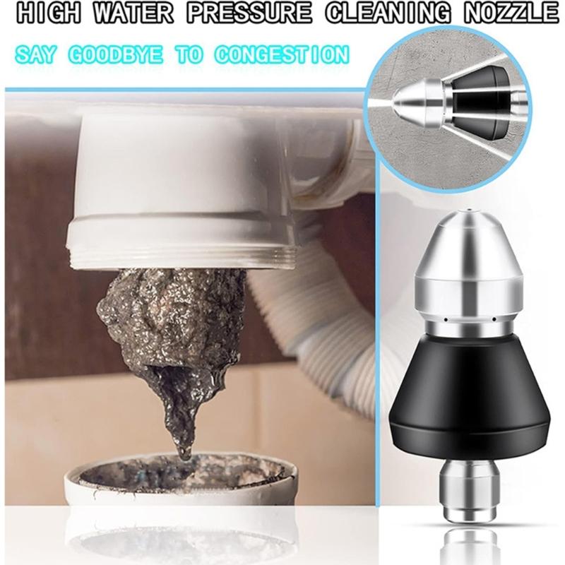 1/4inch High Pressure Pipe Dredging Cleaning Nozzle Washer Sewer Nozzle Washing Machine Drain Cleaning Home Accessories