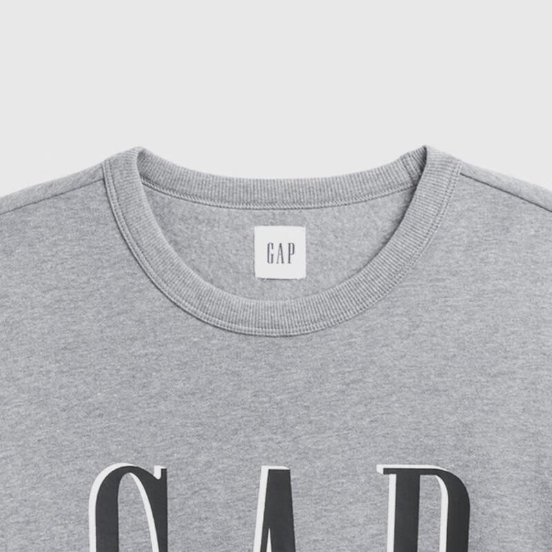 GAP Unisex Printed Logo Fleece Crewneck Sweatshirt