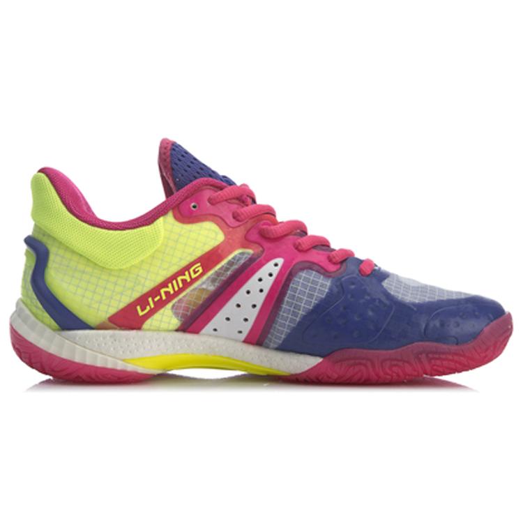 Li Ning Badminton Shoes Women's Low top Flower Blue/Purple AYAR006-1