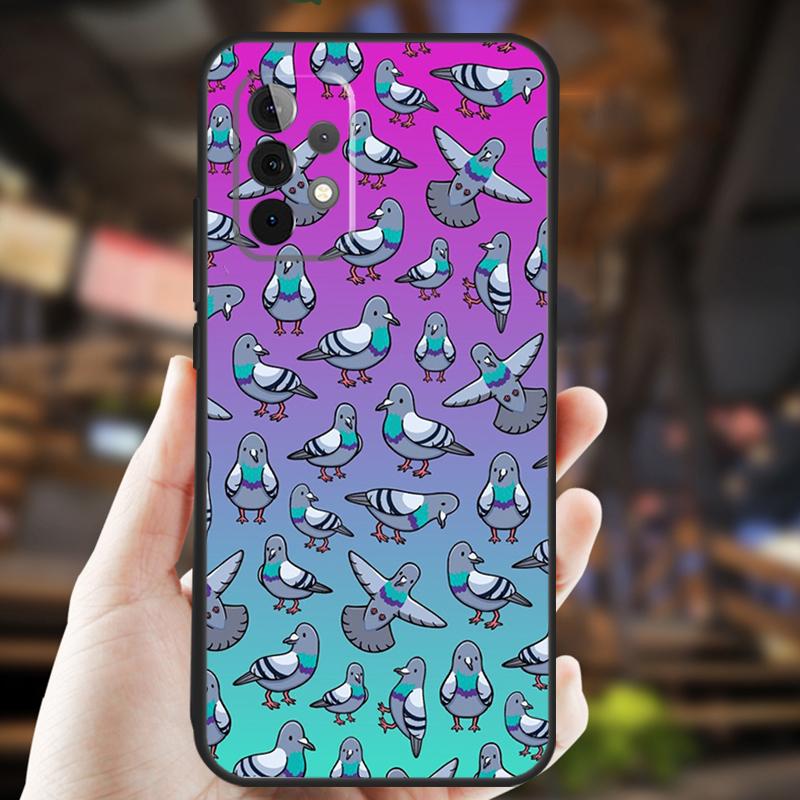 Pigeons Doves Bird Birds Flock Case For Samsung Galaxy A26 A54 A14 A36 A16 A33 A56 A15 A55 A53 A35 A22 A32 A52 A34 A05 A06