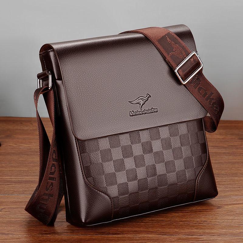 Men's High-End Vertical Crossbody Business Bag - Large Capacity Casual Messenger Briefcase