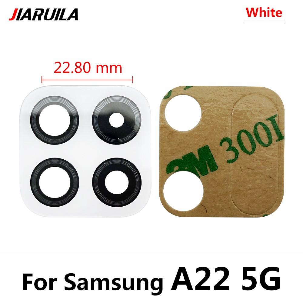 Housing Back Rear Camera Glass Lens With Cover Frame Holder For Samsung A22 5G A22 4G Black Purple Green White