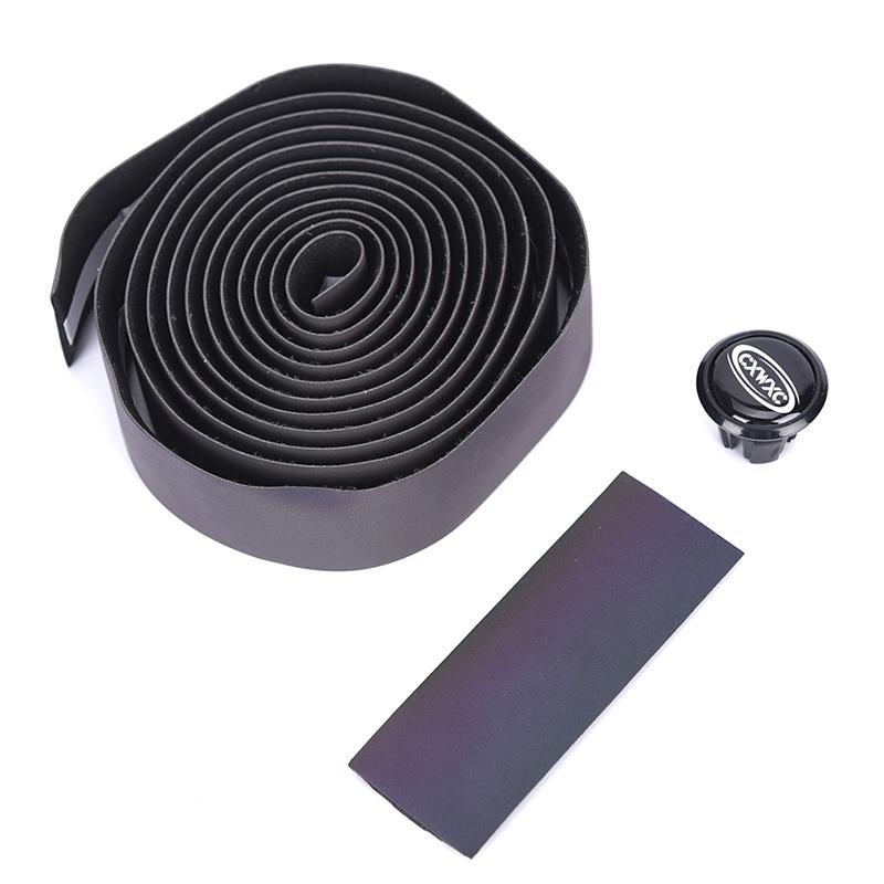 

1Pair 2150mm Reflective Bicycle Handlebar Tape, PU Leather Bike Bar Wrap for Cycling Safety[YY9]