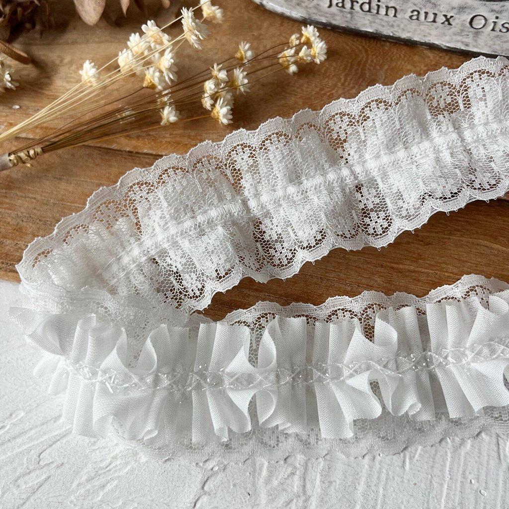 Handmade Lace Trim: Mesh for Baby Clothes, Curtains, Skirts, Pleated Decorative Fabric