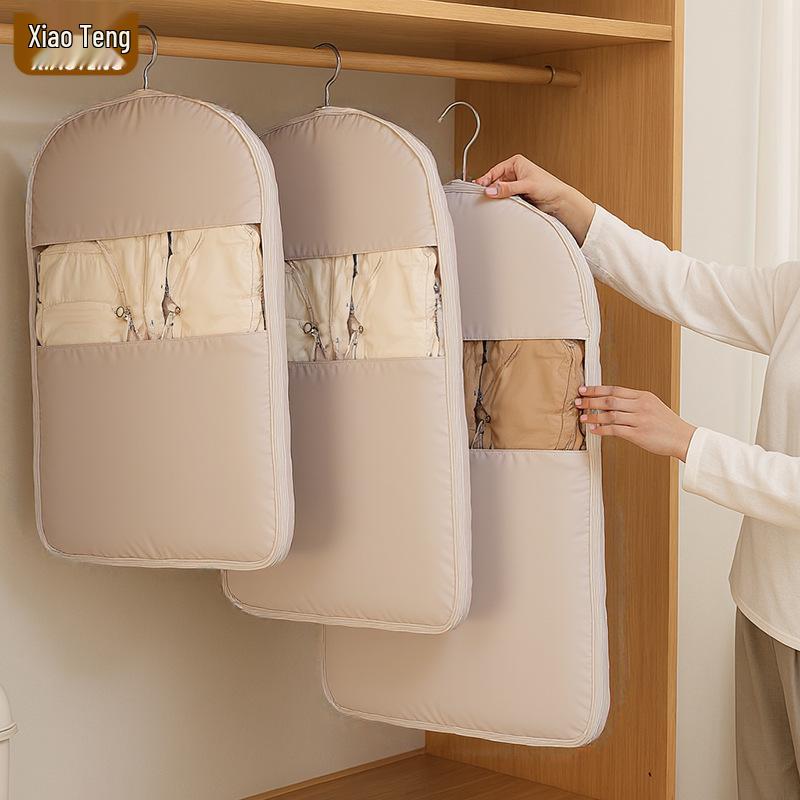 Transparente Kompressions-Daunenjacke Hängebeutel - Kleiderschrank Kleidungsstück Staubschutzhülle.